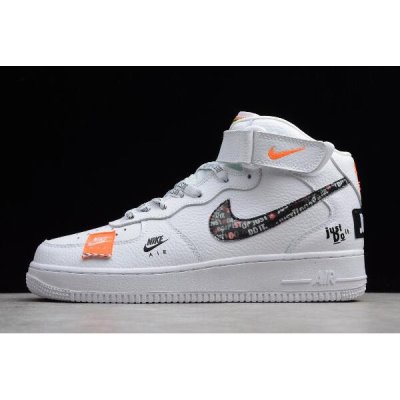 Nike Air Force 1 Mid Beyaz / Siyah / Turuncu Kaykay Ayakkabı Türkiye - 2329OCQC